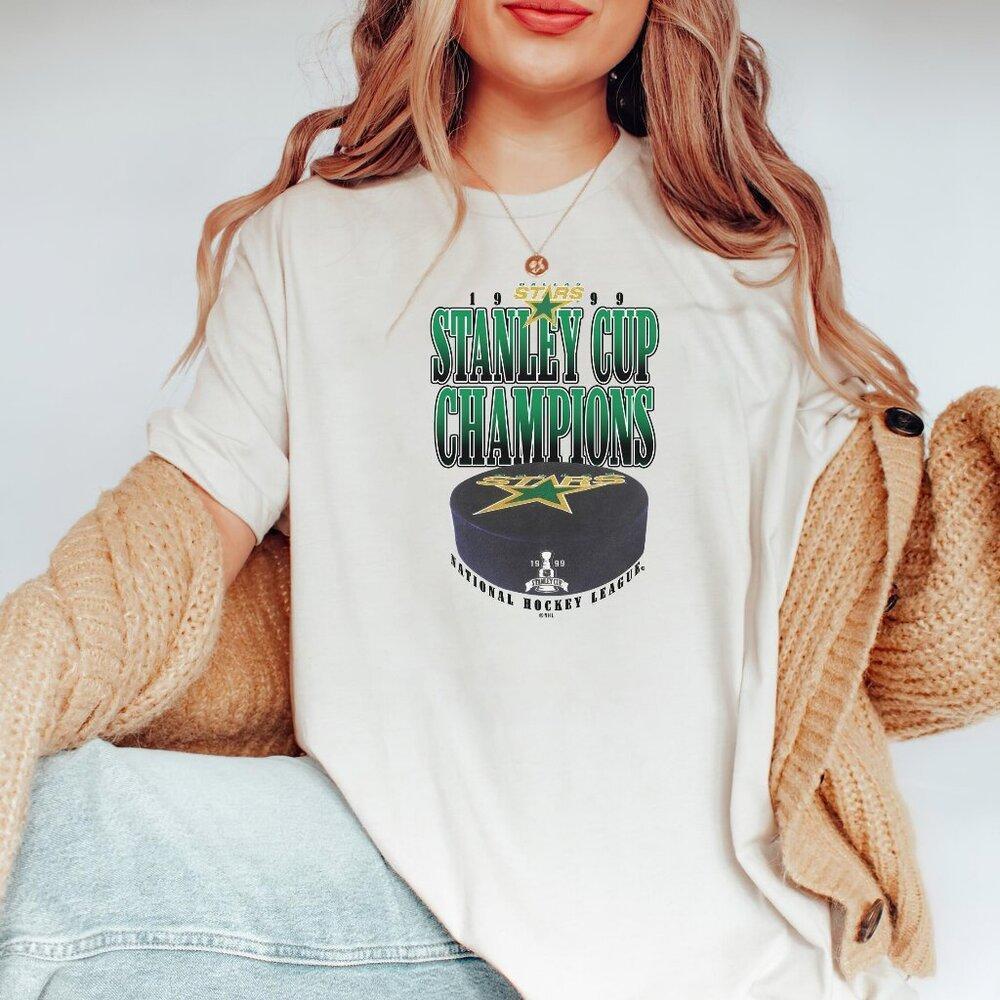 Unisex 90_S Dallas Stars 1999 Stanley Cup Tee Shirt